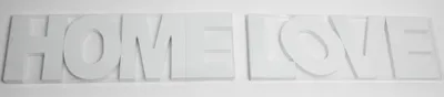 Produktbild von 2er Set Buchstaben Bild Schriftzug Holz Love Home weiß shabby Deko