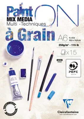 Zdjęcie produktu dla Clairefontaine Paint'On Szkicownik 15 A6 250 g