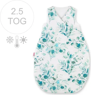Image de BOBONO lit de bébé 75 cm eucalyptus menthe toute l'année TOG 2,5