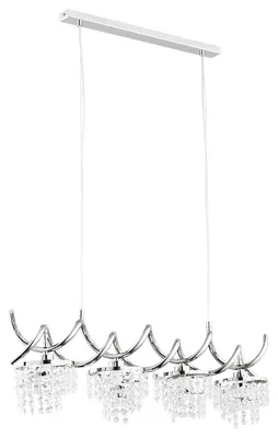 Immagine prodotto di Lampada a sospensione HELISA cromata 4xE14x10W in metallo, dimensioni: 90x80x15 cm, IP20, Alfa