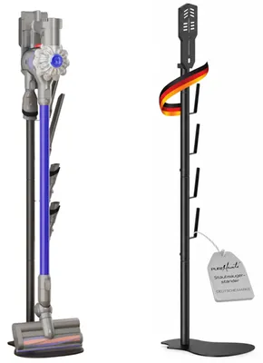 Staubsaugerhalterung, universell, schwarz, 4 Haken, 122 cm