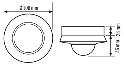 Produktbild von ESYLUX Decken- PD-C360i/24 DUOplus-SM weiß Präsenzm 360° Aufputz, EP10426810