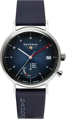 Bauhaus 2112-3 Herrenuhr Solar Dunkelblau 1