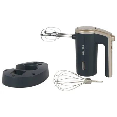 Produktbild von PETRA Handmixer PT5395BGRYVDE kabellos Aufsätze Edelstahl 3 Stufen Akkubetrieb