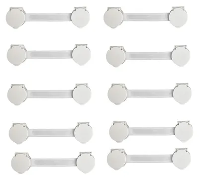 Zdjęcie produktu dla INF Zestaw 10 blokad ABS 4.5cmx3cmx12.5cm do szafek i lodówek i toalety