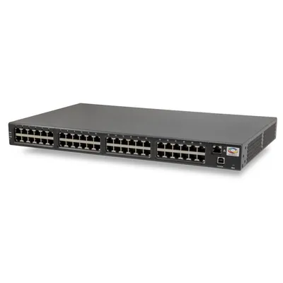 Produktbild von Microsemi PD-9624GC, Schnelles Ethernet, Gigabit Ethernet, 10,100,1000 Mbit/s, IEEE 802.3af, IEEE 802.3at, IEEE 802.3bt, Schwarz, 1U, 100-240 V