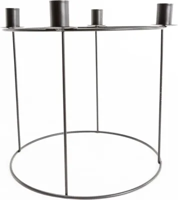 Produktbild von TrendLine Adventskranz Metall Ø 29 x 25 cm schwarz