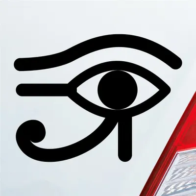 Produktbild von Auto Aufkleber Horusauge Udjat-Auge Auge Eye Ägypten Egypt Car 13x10 cm Schwarz Glanz Sticker Heckscheibenaufkleber
