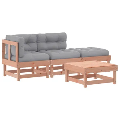 Produktbild von vidaXL 4-tlg. Garten-Lounge-Set mit Kissen Massivholz Douglasie