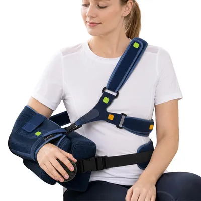 Produktbild von Orthopädische Schulterarm Schlinge mit Abduktionskissen30°–45°,nach Schulter OP,für Schulterluxation,Fraktur&Rotatorenmanschette Stabilisierung