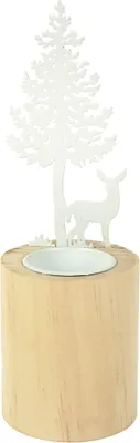 Produktbild von TrendLine Deko Kerzenhalter aus Holz, 7 x 19,5 cm