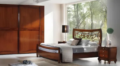 Image de Lits doubles, chambres, bois, cadres de lit, structures de lit, design moderne