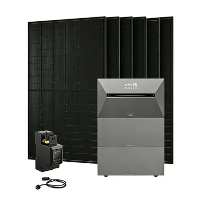 Produktbild von Powerness® Balkonkraftwerk mit Speicher,Anker SOLIX Solarbank 3 E2700 Pro Speicher mit 2x BP2700 Erweiterungsakku, 6x 500W Module & Smart Meter