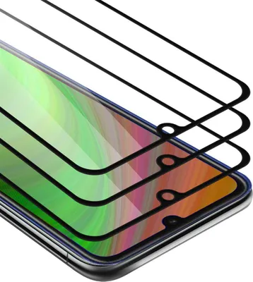 Immagine prodotto di Cadorabo 3x pellicola blindata a schermo intero per Honor 8A 2020 pellicola protettiva in vetro temperato nero di protezione del display