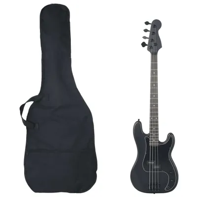 Produktbild von E-Bass für Anfänger mit Tasche Schwarz 4/4 46"