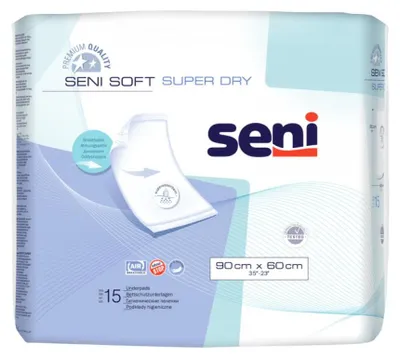 Produktbild von Seni Soft Super Dry Bettschutzunterlagen 4x15 Stück