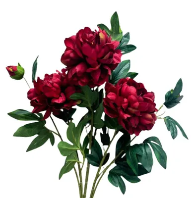 Productafbeelding van Kunstbloemen Pioenrozen - Set van 3 - Roze voor decoratie