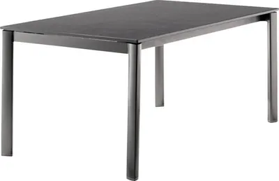 Produktbild von Gartentisch Sieger Vivodur ausziehbar 3980-55 165 x 95 cm Gestell aus Aluminium in eisengrau, Gartentischplatte aus vivo