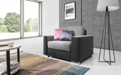 Produktbild von Design Relax Club Sessel Lounge Stuhl Fernseh Polster Couch Stoff 1 Sitzer Sofa