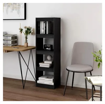 Produktbild von Bücherregal Raumteiler, Regal, Raumteiler Regal, Standregal, Aktenregal, Grau 40x30x135,5 cm Massivholz Kiefer