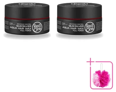 Obrázok produktu pre 2 balenia vosku na vlasy Red One Quicksilver Aqua – silná fixácia a lesk – 150 ml – výhodná sada – 2 kusy