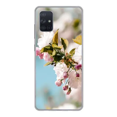 Produktbild von MuchoWow® Handyhülle Schutzhülle Hülle für Samsung Galaxy A71 Blumen - Blüte - Frühling Silikon Softcase Handy Hülle - Kartenbesitzer