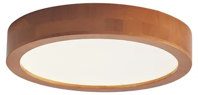 Runde Holz-LED-Deckenlampe 20 W, neutralweiß 4500 K, Ø 30 cm