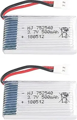 Zdjęcie produktu dla 2 Sztuki Akumulatory LiPo 3.7V, 500mAh do Dronów RC Quadrocopter Syma X5 X5C X5SC X5SW, Cheerson CX-30W, Skytech M68, Wltoys F949, JJRC H5C