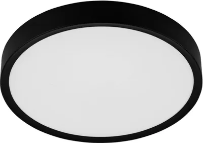 Image de EGLO LED Plafonnier Musurita, plafonnier, lampe de salon, lampe de cuisine en acier et plastique, lampe de couloir plafond en noir, blanc, Ø 44 cm