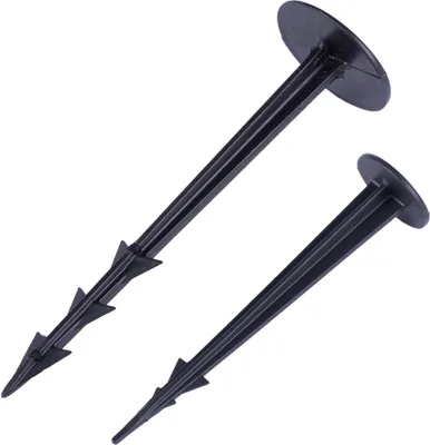 Produktbild von BooGardi Erdanker Kunststoff · 125mm 100 Stück · 100mm / 125mm · Unkrautvlies Haken · Camping Heringe · Erdnägel Bodenplane · Zeltbefestigung Boden