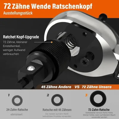 Produktbild von Drehmomentschlüssel Set 13tlg Fahrrad Ratschenkasten Torque Wrench 1-25NM