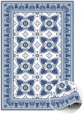 Produktbild von Schlafzimmer Vinyl Pfauenfedern Teppich Dekoration 100x150