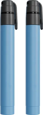 Produktbild von 2 Stueck Outdoor-Mini-Wasserfilter-Strohhalm, tragbares Notfall-Wasserfiltrationssystem fuer Camping, Wandern, Reisen