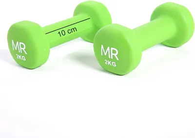 Zdjęcie produktu dla Rebecca Mobili Obciążniki Hantle Zielona Siłownia Trening siłowy w domu 2 x 2 kg