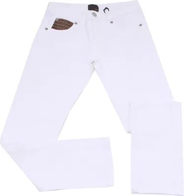 Zdjęcie produktu dla 1757S jeans bianco bimbo FENDI spodnie pantaloni dzieci