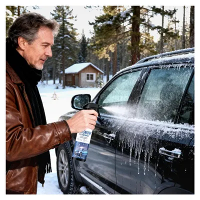 Produktbild von Scheibenenteiser | 100ml Fahrzeugenteiser | Eisentferner für Autofenster, LKWs, Wohnmobile, Winterreisende, Pendler, Roadtrips, Übernachtparken, Flottenmanager
