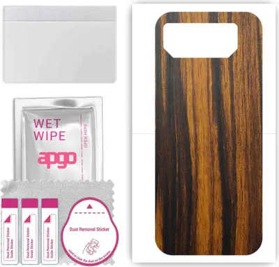 Produktbild von apgo Rückseite Schutzfolie, Skin, kompatibel mit Asus ROG Phone 6, Hinten Displayschutzfolie aus Vinylfolie, kratzfest, einfache Montage - Tigerwood