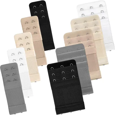 Produktbild von Bh-Verlängerung 10 Stück, Elastische Bh-Erweiterung Mit 2 Und 3 Haken, Für Größenanpassung Bei Schwangerschaft Oder Gewichtszunahme