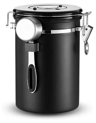 Edelstahl-Kaffeedose 1,8 l luftdicht mit Auslassventil