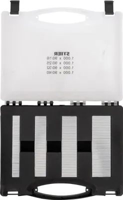 Produktbild von STIER Heftklammern Typ 90, im praktischen Handwerkerkoffer, 16, 25, 32, 40 mm, 4 x 1.000 Stk., Breite 5,7mm