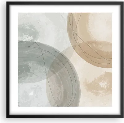 Produktbild von Gerahmtes Poster - Schwarzer Rahmen - Aquarell Räder Pastell - 50x50 cm - Wand Bild - Wanddeko - Wandbilder - Kunstposter - Wandposter - Bilderrahmen - Bilder - Kunstdruck - P2BAC50x50-4842