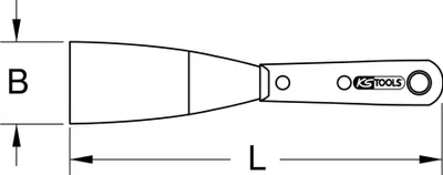 Produktbild von KS Tools EDELSTAHL Spachtel 63mm mit Holzgriff