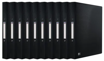 Produktbild von Oxford Ringbuch A4, Rückenbreite 2 cm, 2 Ringe, schwarz, 10 Stück