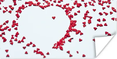 Produktbild von MuchoWow® Poster Herzform der Herzen für Valentinstag 40x20 cm - Poster für die Wand - Poster Schlafzimmer