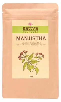 MASECZKA ZIOŁOWA DO TWARZY I WŁOSÓW MANJISTHA 50 g - SATTVA (AYURVEDA)