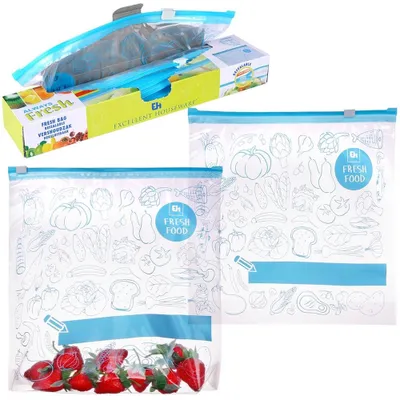 Zdjęcie produktu dla Excellent Houseware ziplock torby przezroczyste torby plastikowe torby do pakowania 3 L 10 szt.