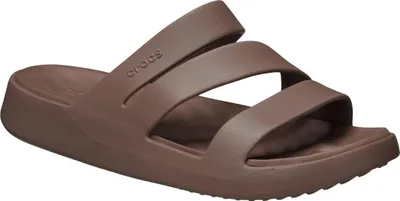Produktbild von Crocs Getaway Strappy Damen Komfort-Pantoletten Braun (Truffle), 209587-0LF