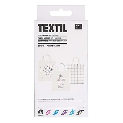 Produktbild von 5 Textilstifte - Neonfarben