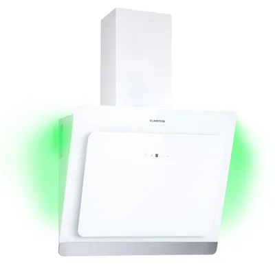 Zdjęcie produktu dla KlarsteinAurora 60, okap kuchenny przyścienny, 60 cm, 550 m³/h, skośny, oświetlenie ambientowe, klasa energetyczna A++