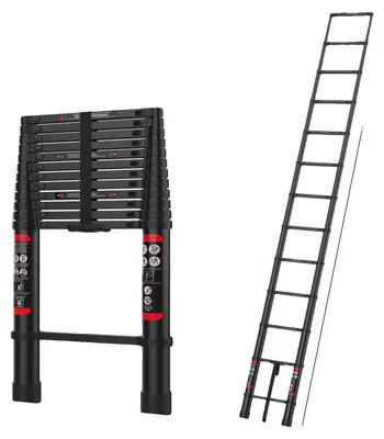 Produktbild von Teleskopleiter, Aluminiumkonstruktion, 150 kg Tragfähigkeit, 3.8M